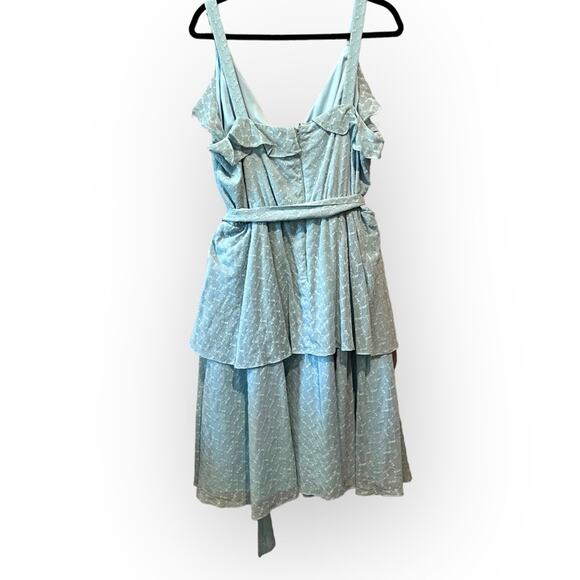 Gal Meets Glam Helena Dress In Sea Breeze Blue Color Size 16 - Picture 3 of 13